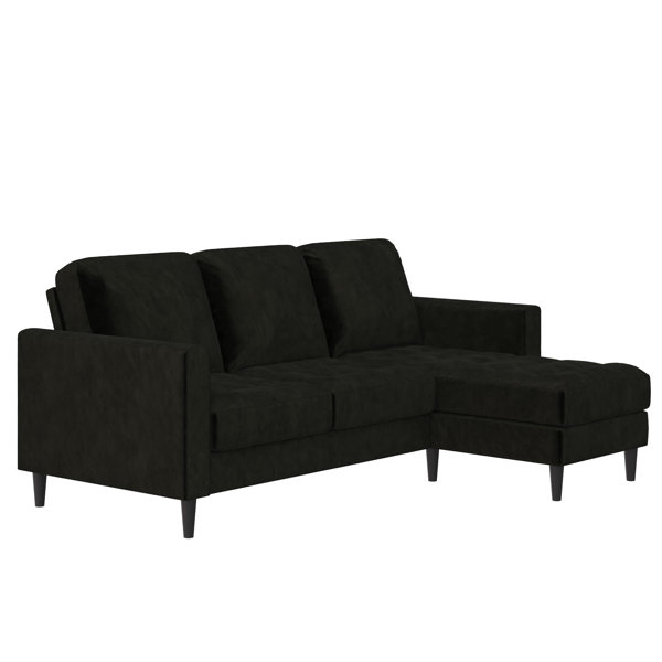 CosmoLiving by Cosmopolitan Strummer 81.63" Wide Velvet Reversible Sofa